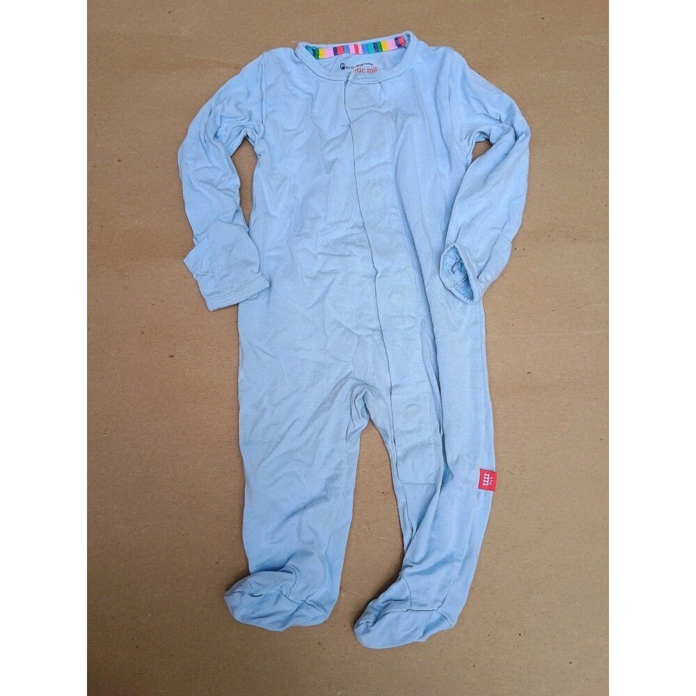 Magnetic Me Light Blue Infant Baby Sleeper Pajama 0-3 Months